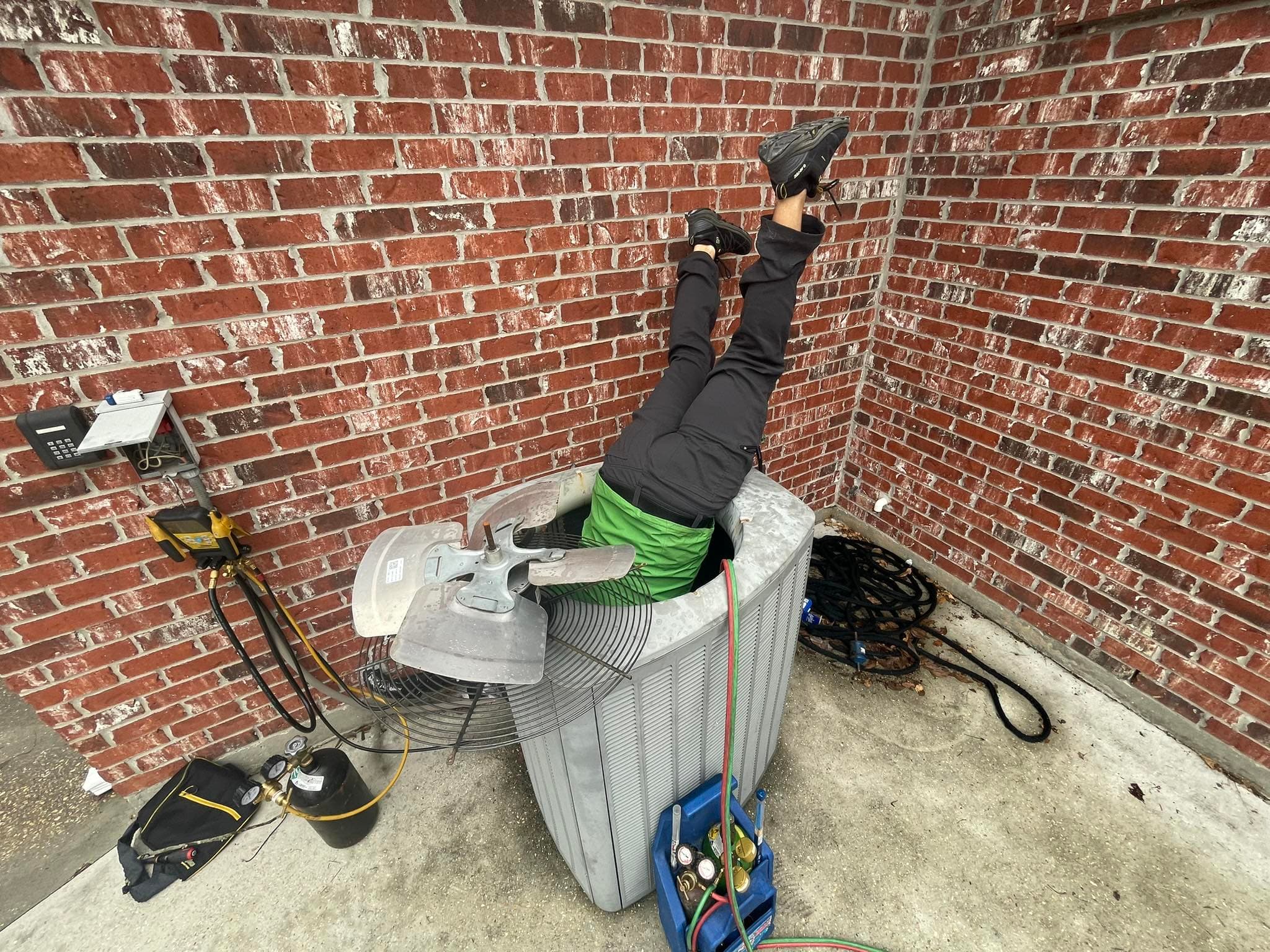 Residential outdoor HVAC equipment